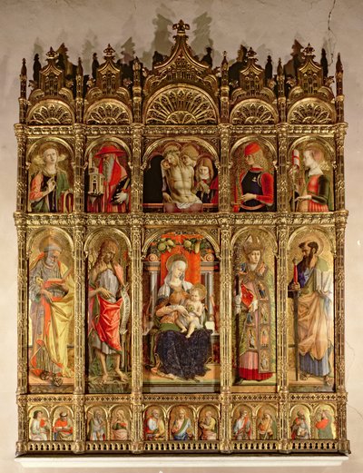 Madonna and Child with saints, polyptych, 1473 by Carlo Crivelli